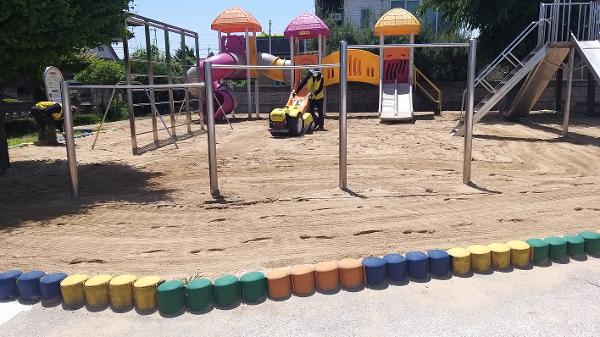 어린이 놀이시설 모래소독
